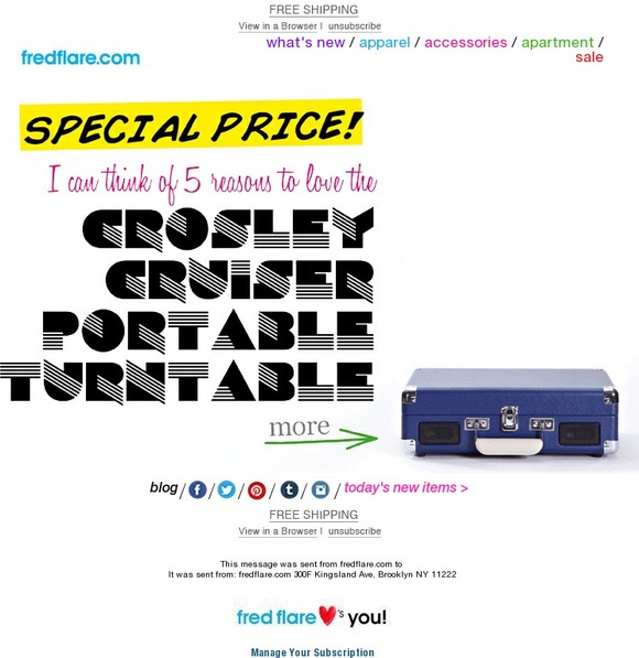 TODAY'S STEAL: colorful turntables