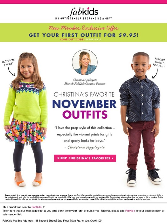 FabKids Christina Applegate's Favorite November Outfits. Milled(01)