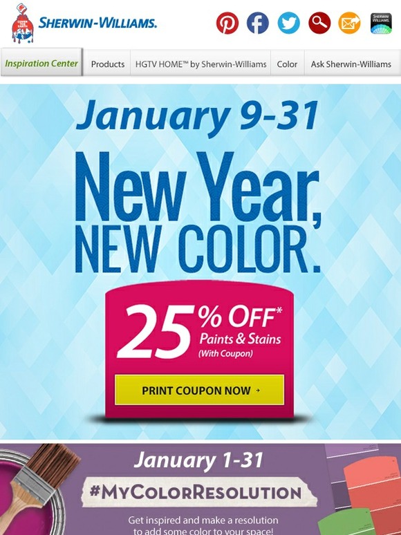 Sherwin Williams Home 25 Off Coupon Inside! PLUS Make Your Color