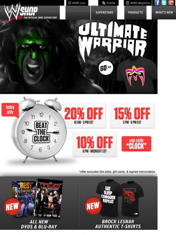 The Ultimate Warrior 'Parts Unknown' Black WWE T-Shirt - Official WWE Merchandise