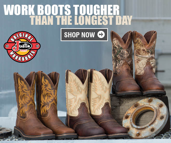 Justin Work Boots Tougher Than The Longest Day! Milled