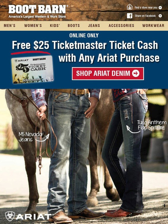 Boot Barn: Free Gift With Ariat Denim or Boots Purchase! | Milled