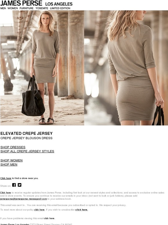 James perse blouson outlet dress