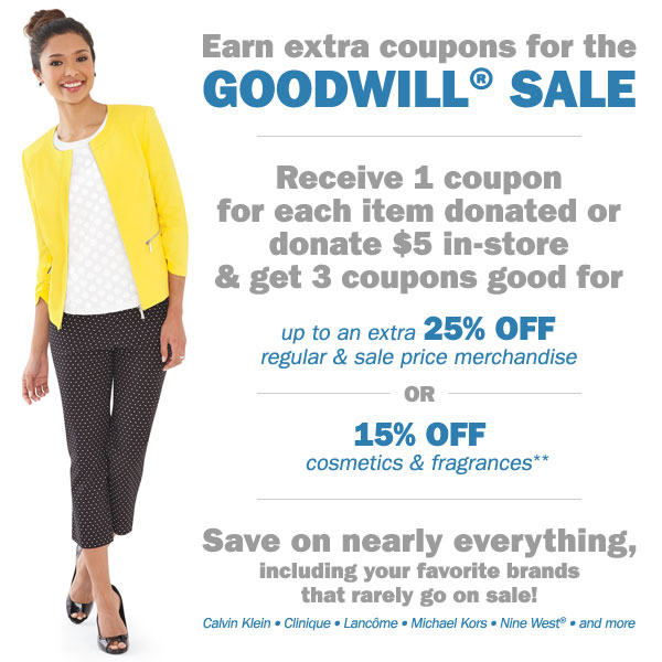 Bonton Donate 5, get 3 Goodwill Sale coupons! Milled