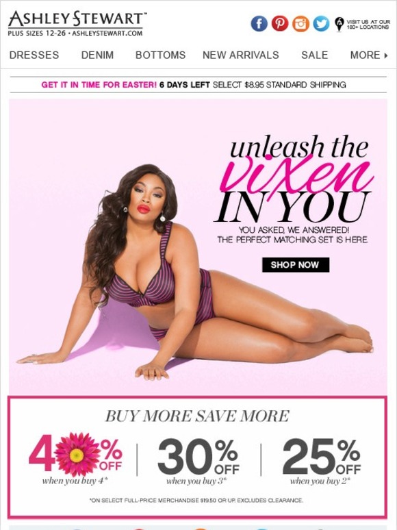 Ashley Stewart Unleash the vixen in you Matching Bra & Panty Milled