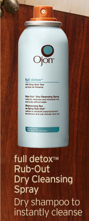 full 
detox Rub Out Dry Cleansing Spray Dry shampoo to instantly cleanse