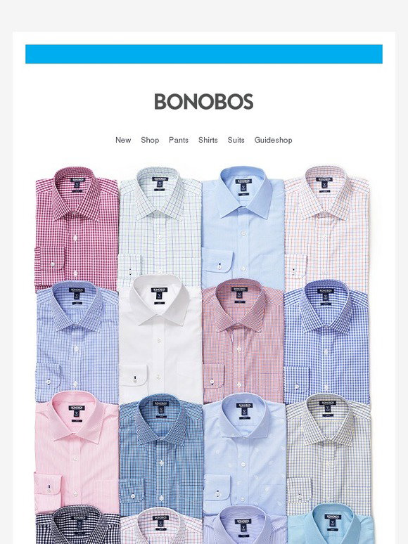Bonobos Dress shirts made easy. Wrinklefree done right. Milled