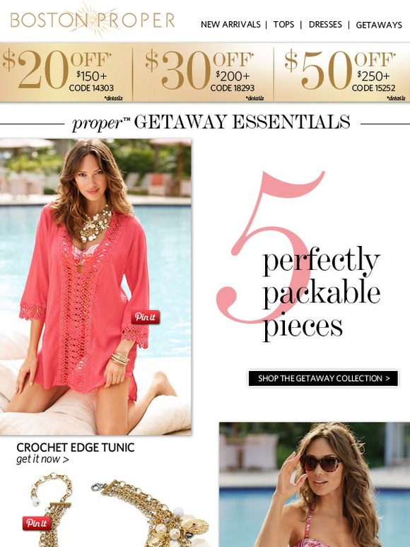 Boston Proper Summer Escape 5 Perfectly Packable Pieces + Save up to