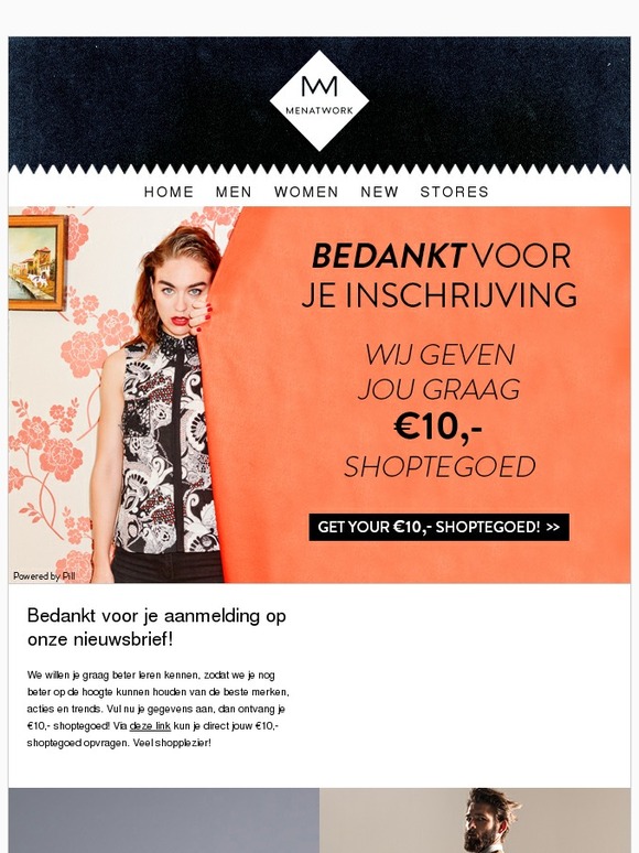 Nog één stap en ontvang 10 Euro shoptegoed