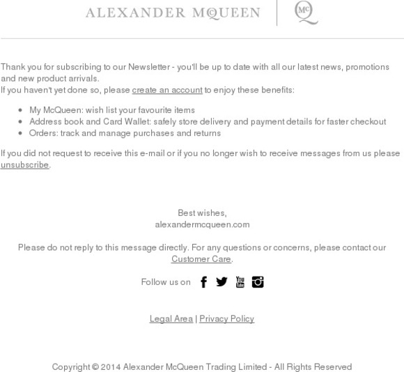 Contact alexander outlet mcqueen