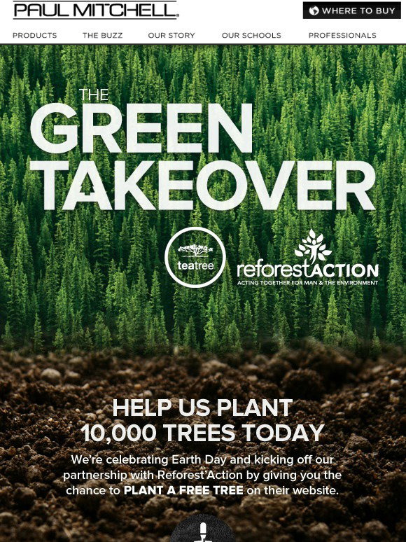 Paul Mitchell Plant a FREE Tree for Earth Day Milled