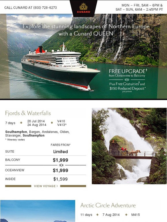 do cunard cruises include gratuities