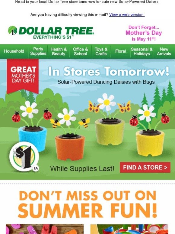 Dollar Tree: April Showers Brought May (Solar) Flowers ...
