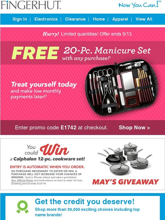 Fingerhut Fingerhut FREE 20Pc. Manicure Set with any purchase! Milled