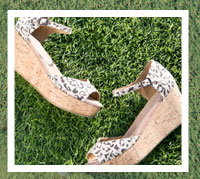 Snow Leopard Women's Platform Wedges