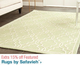 Extra 15% off Featured Rugs by Safavieh**