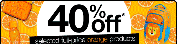 40% off selected orange products