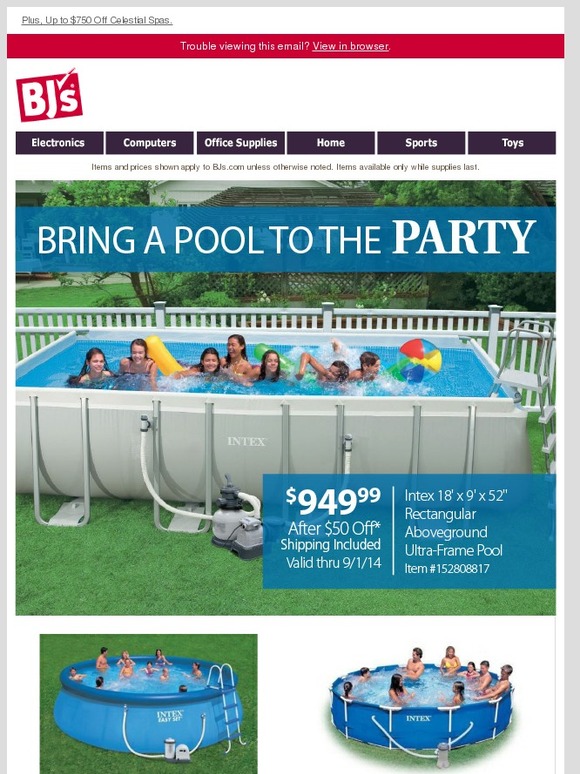 BJs Wholesale Club SAVE on Pools, Loungers and Yard Essentials Milled