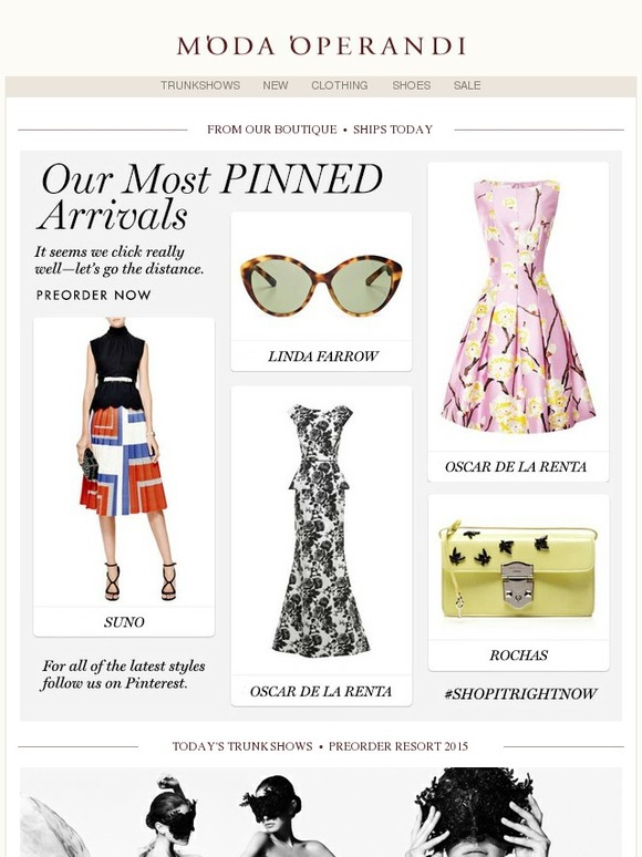 Moda Operandi: Pinterest of Interest | Calvin Klein, Marchesa & Oscar ...