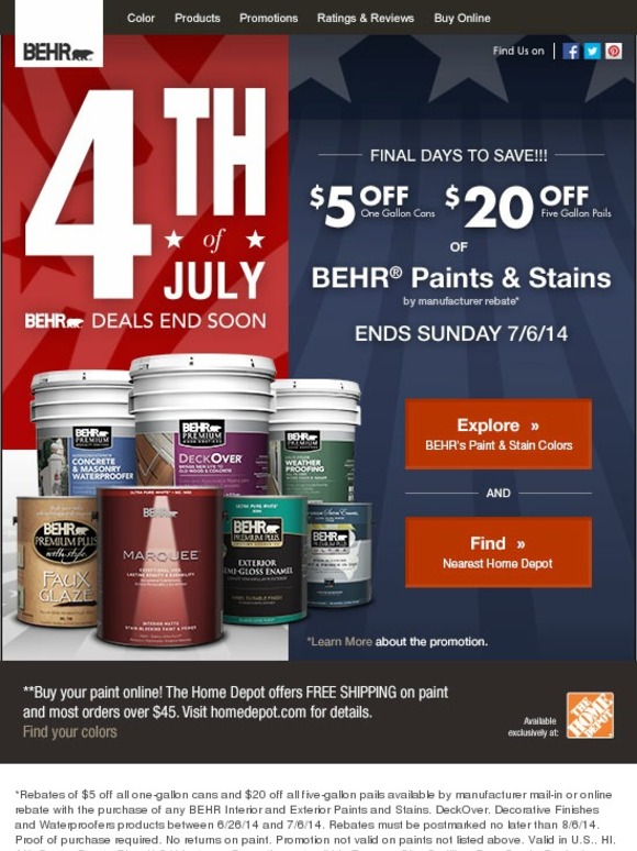 Behr ★ Don’t Miss Your Chance to save on BEHR Ž Paints and Stains this