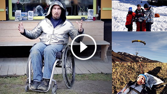 Disco Wheelchair BASE Jumping Video