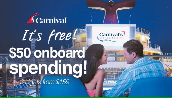 It’s free! $50 onboard spending