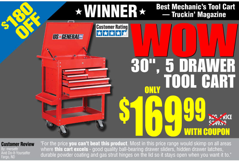 Harbor Freight Tools WOW "Best Mechanic's Tool Cart" Truckin