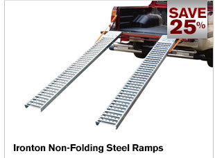 Ironton Non-Folding Steel Ramps - Pair, 6ft.L x 9in.W, 500-Lb. Capacity Per Ramp | Buy Item# 41155 now for $59.99