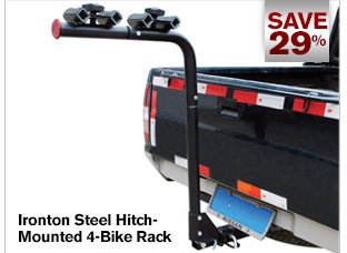Ironton Steel Hitch-Mounted 4-Bike Rack - 120-Lb. Capacity | Buy Item# 41157 now for $49.99