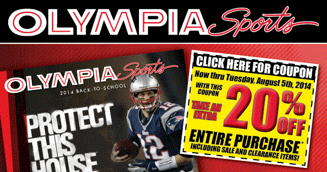 Olympia Sports: Get your 20% off* Coupon &amp; View Back to School Catalog | Milled