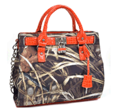 Dasein® Satchel With Lock And Tassel Accents in Realtree camo