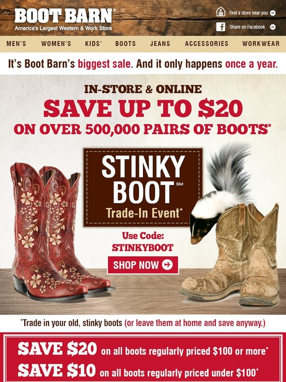 Stinky Boots? Trade 'Em For New Ones. Milled
