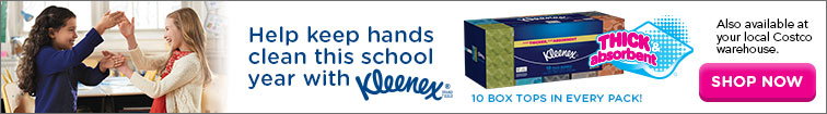 Kleenex Facial Tissue Bundle 10-Pack The perfect balance of softness and strength. Great for everyday use. The right size for anywhere in your home. $28.99 Delivered Click Here
