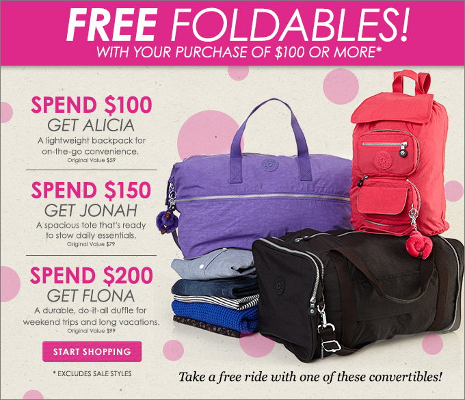 fontein elektrode Omleiden Kipling USA: Score a foldable bag for FREE | Milled