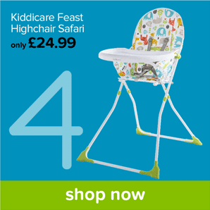 4 Kiddicare Feast Highchair Safari