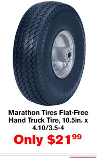 Marathon Tires Flat-Free Hand Truck Tire, 10.5in. x 4.10/3.5-4 | Buy Item# 189414 $21.99