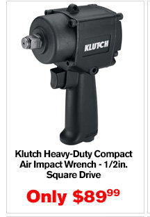 Klutch Heavy-Duty Compact Air Impact Wrench - 1/2in. Square Drive  | Buy Item# 100803 $89.99