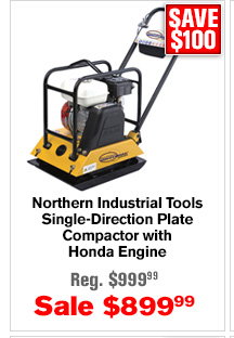 Northern Industrial Single-Direction Plate Compactor with Honda Engine | Buy Item# 999331 $899.99