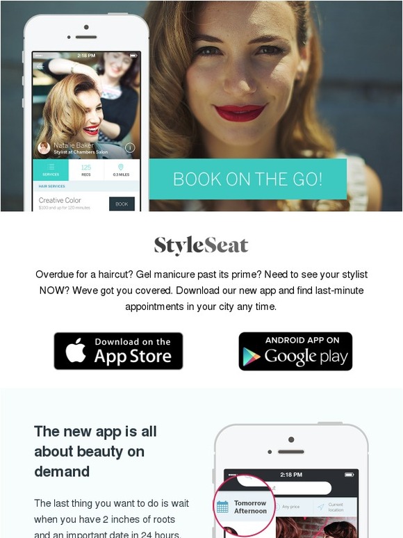 Need to see your stylist NOW?