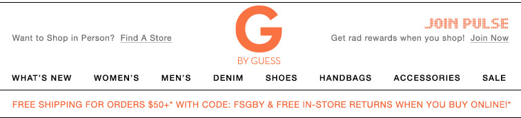 G by clearance guess promo code