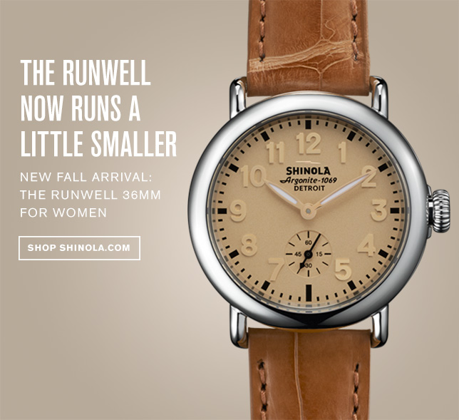 Shinola clearance runwell 36mm