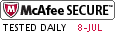 HACKER SAFE certified sites prevent over 99.9% of hacker crime.