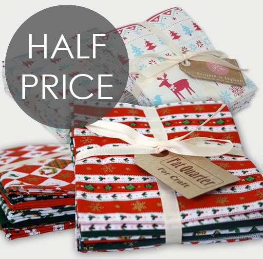 Hobbycraft Christmas Fat Quarters Half Price! Milled