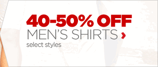 40-50% OFF MEN'S SHIRTS select styles
