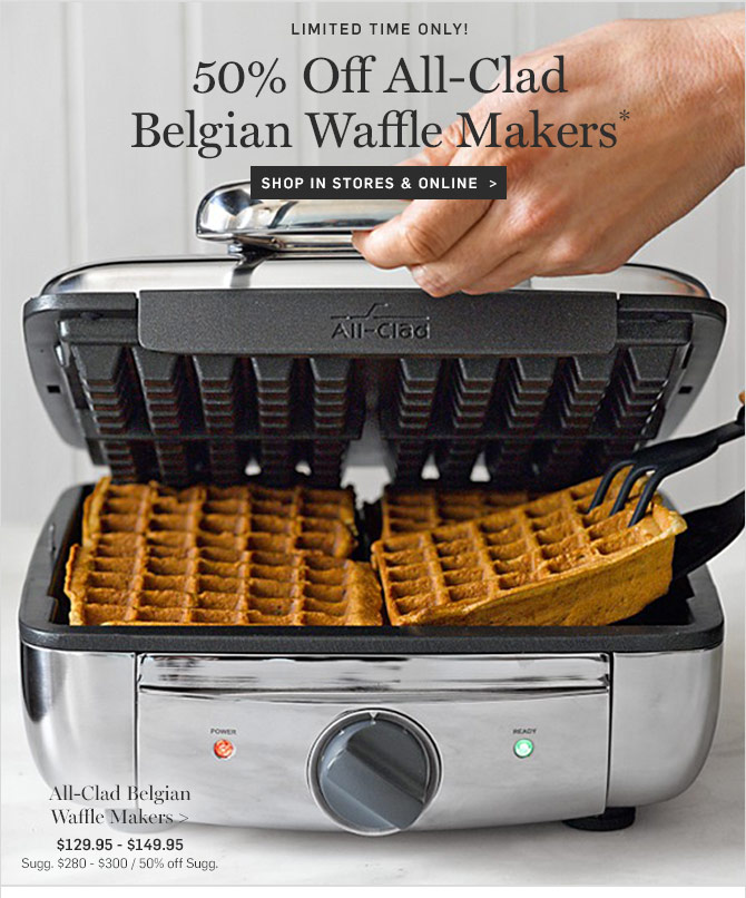 all clad belgian waffle maker stores