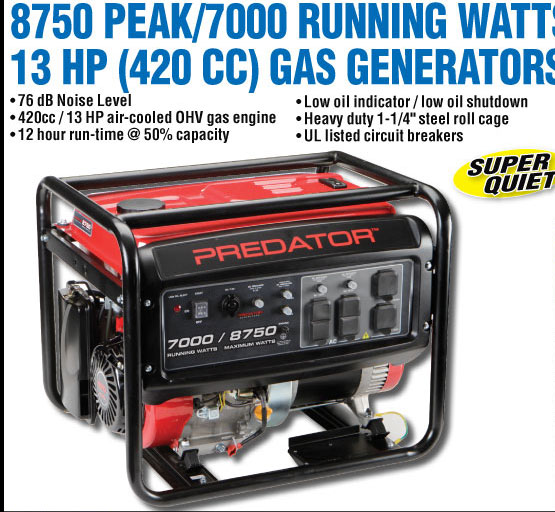 Harbor Freight Tools Huge Savings on Predator Generators Save up to