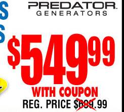 Harbor Freight Tools Huge Savings On Predator Generators Save Up To 800 On Award Winning Quality Generators Plus 20 Super Coupons Milled