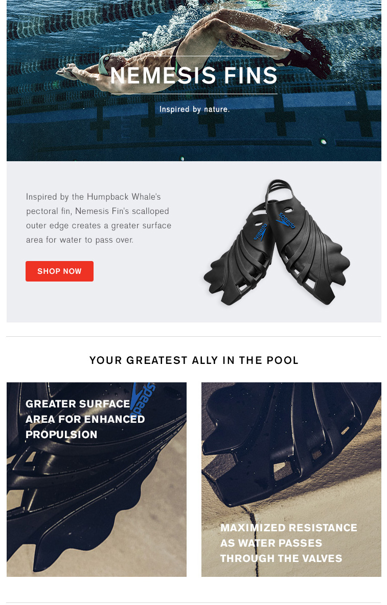 Speedo USA Award Winning Nemesis Fin Now Available Milled