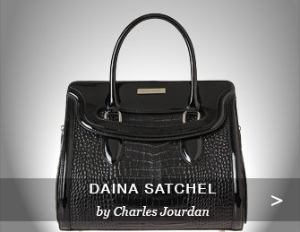 CHARLES JOURDAN Black Daina Satchel