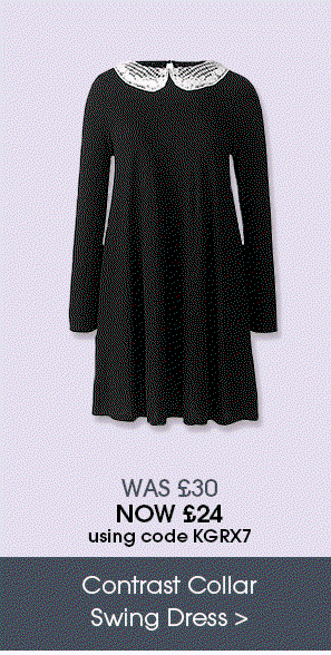   Contrast Collar Swing Dress